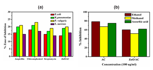 Green fabrication of zinc oxide nanospheres by aspidopterys cordata for effective antioxidant and antibacterial activity